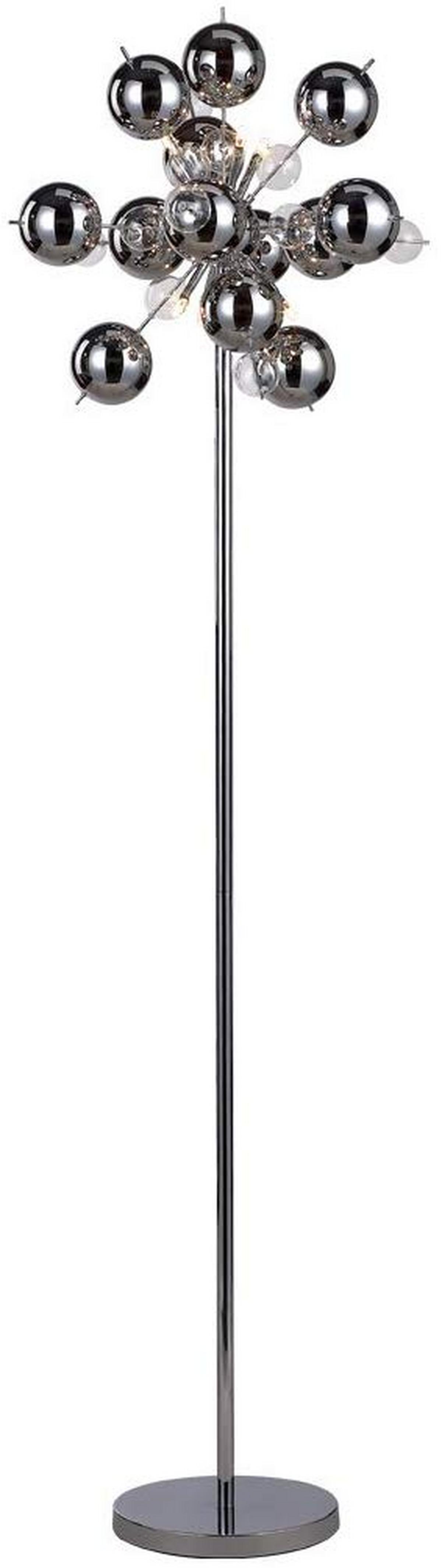 Stehlampe Explosion Klar/Chromfarben aus Glas - Klar/Chromfarben, Design, Glas/Metall (50/167cm) - Näve