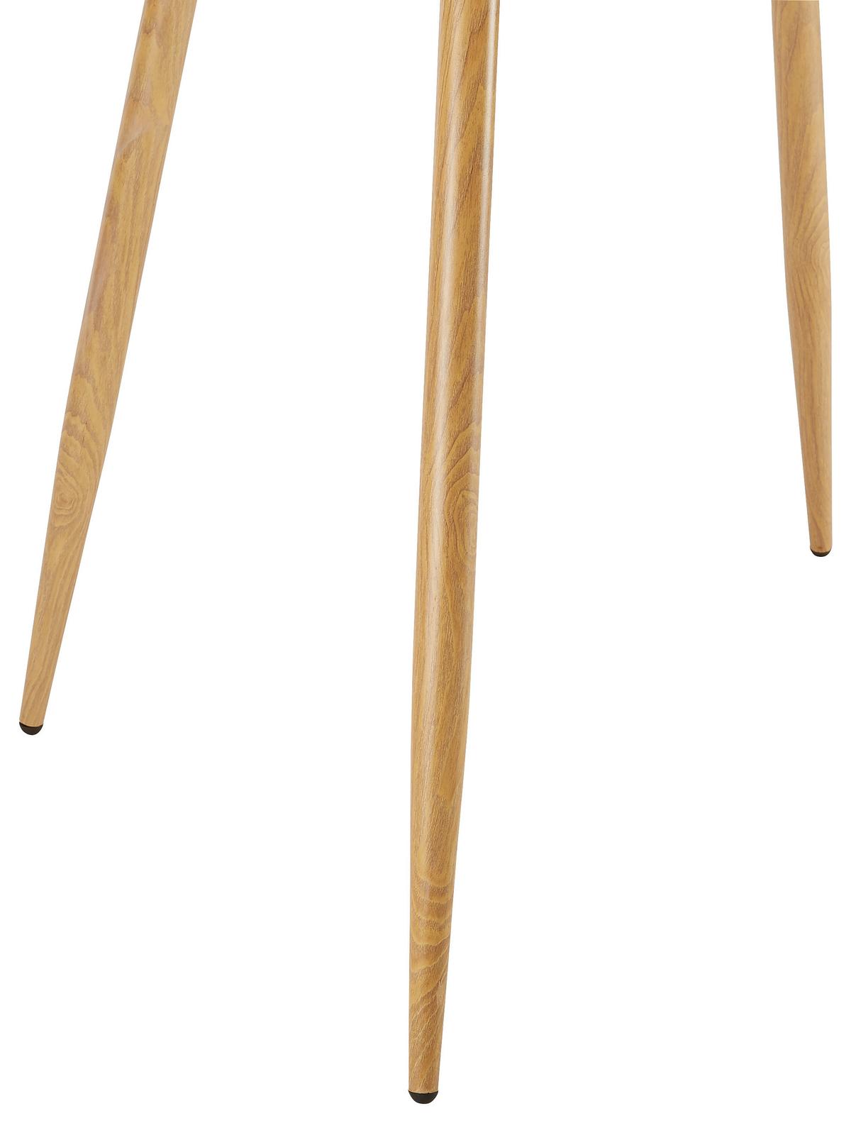 Jídelní stůl John 110x76 cm - bílá/barvy dubu, Moderní, kov/dřevo (110/110/76cm) - Bessagi Home