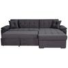 Ecksofa Bali Grau, 257x167cm - Grau, Trend, Textil (257/167cm) - Livetastic