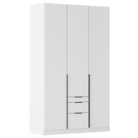 Drehtürenschrank Alabama Weiß B: 136 cm - Dunkelgrau/Weiß, MODERN, Holzwerkstoff (136/229/54cm) - Rauch Möbel