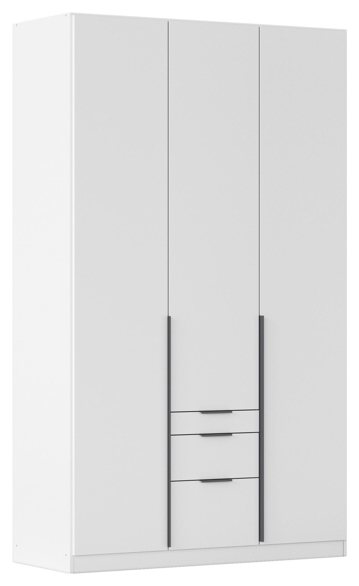 Drehtürenschrank Alabama Weiß B: 136 cm - Dunkelgrau/Weiß, MODERN, Holzwerkstoff (136/229/54cm) - Rauch Möbel