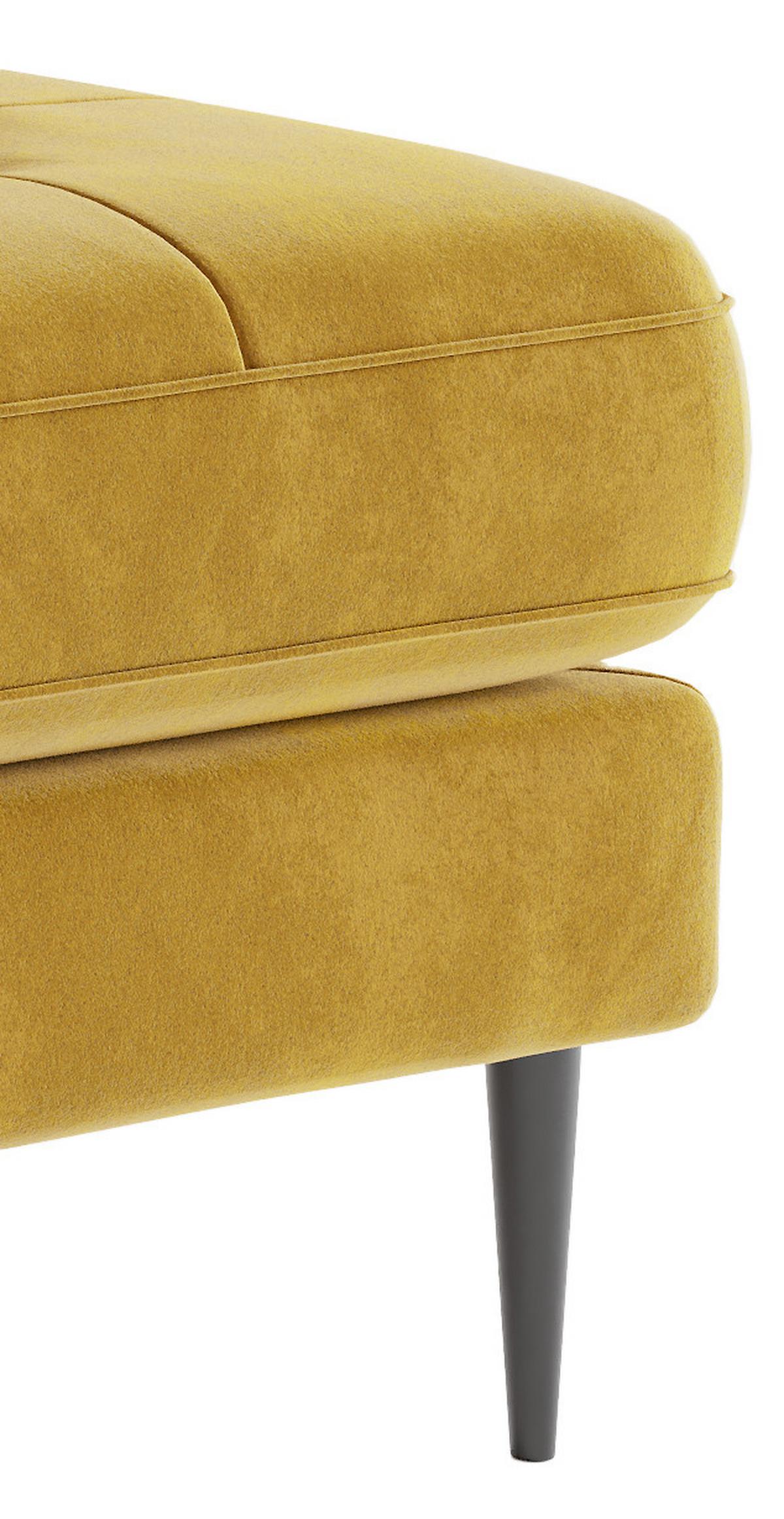 Ecksofa Scott - Edelstahlfarben/Gelb, Design, Textil (205/259cm) - Livetastic