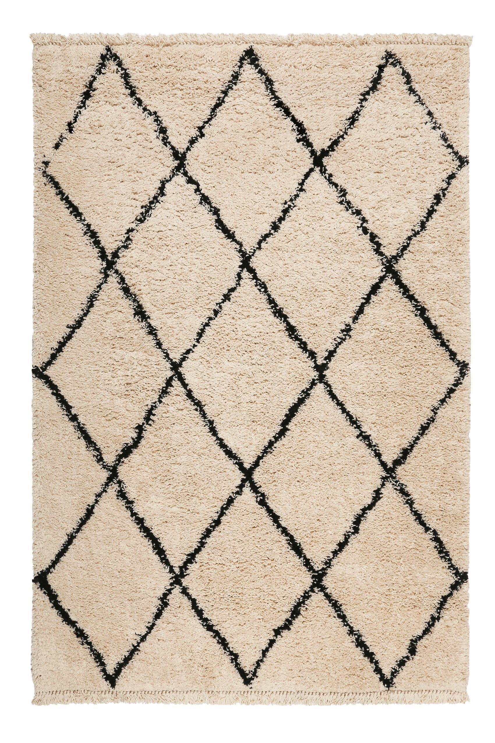 Hochflorteppich Studio Two - Beige, Design, Textil (200/200cm) - WECON HOME