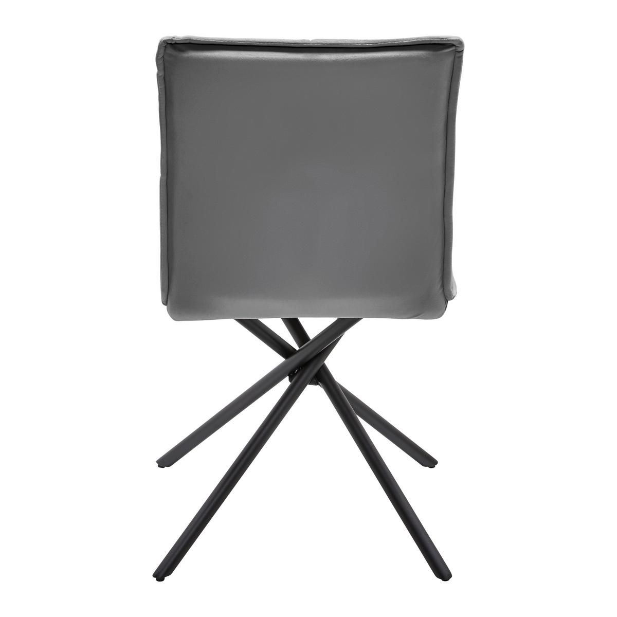 Židle Lunita šedá - šedá/černá, Moderní, kov/textil (47/88/57cm) - Bessagi Home