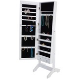 Schmuckschrank Lisi - Weiß, MODERN, Glas/Holzwerkstoff (43/146/41cm)