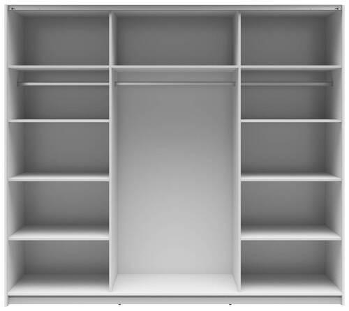 Schwebetürenschrank Tetrix - Weiß Hochglanz, MODERN, Holzwerkstoff (220/195,5/60cm) - MID.YOU