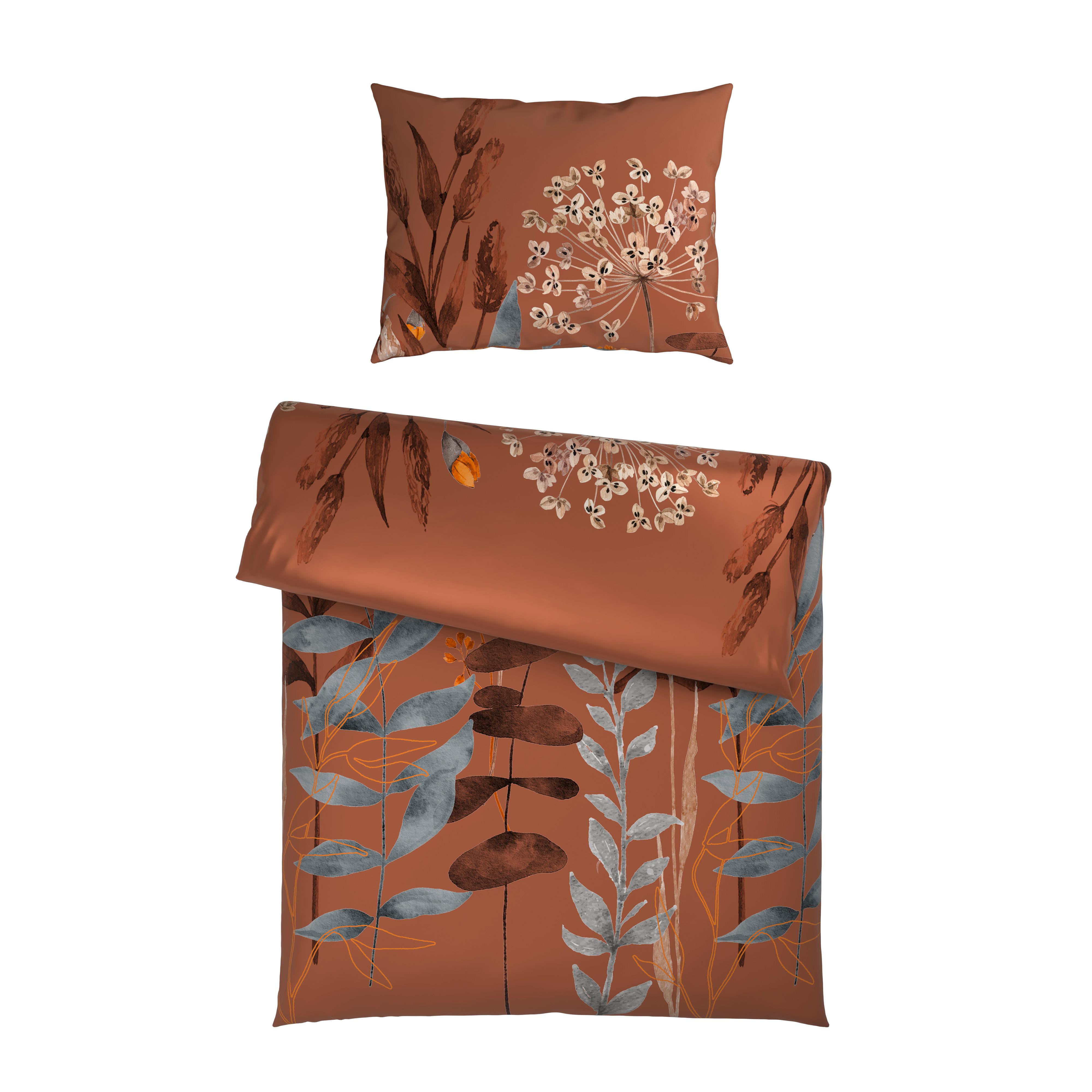 POSTEĽNÁ BIELIZEŇ Leavi, ca. 70x90/140x200 cm - mokka, Modern, textil (140/200cm) - Mömax