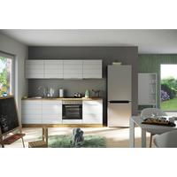 Küchenzeile Florenz Mit Geräten 240 Cm Weiß/eichefarben - Eiche Wotan/Weiß, Design, Holzwerkstoff (240cm) - Held