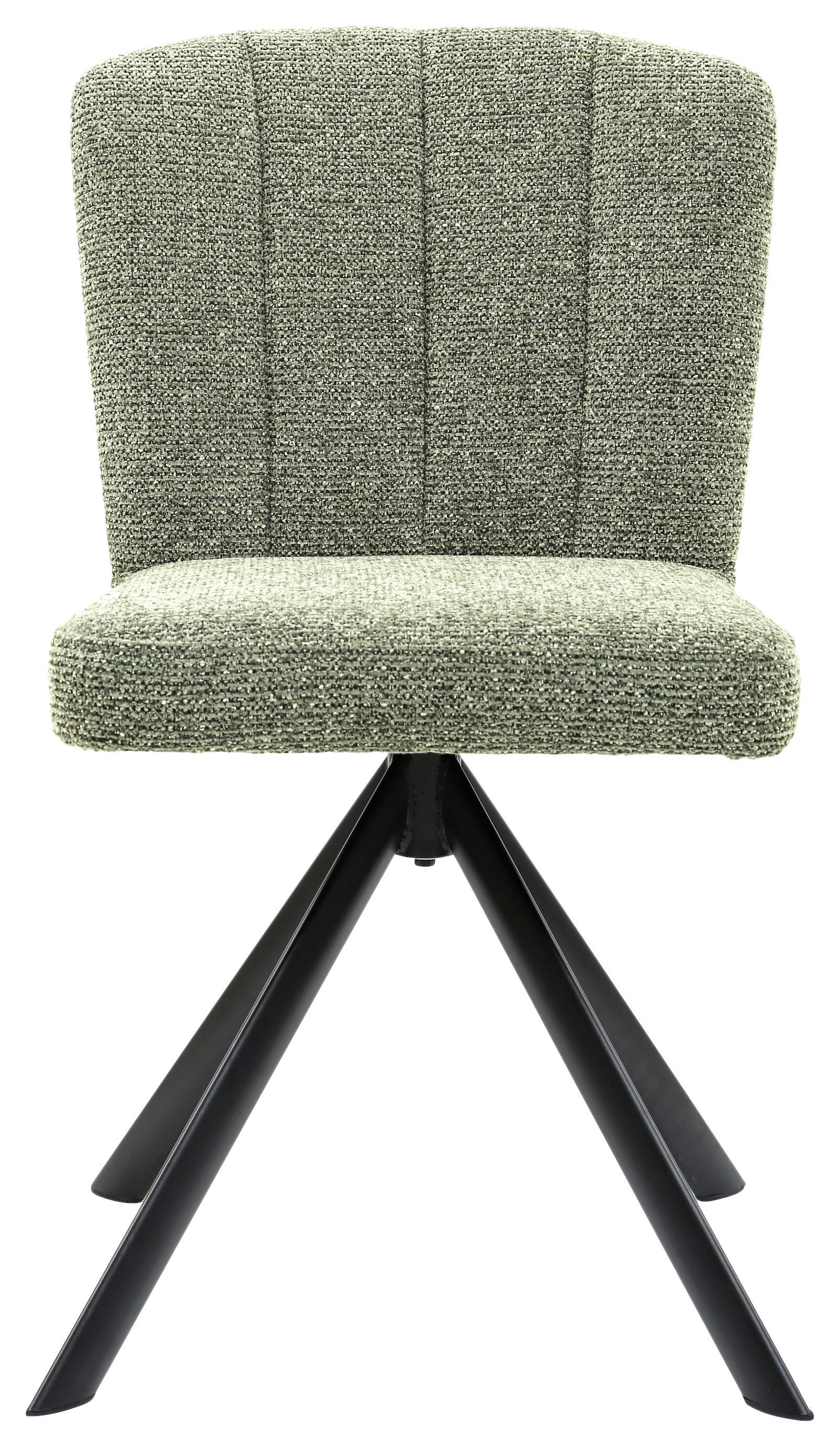 Otočná stolička NORA zelená - čierna/zelená, Modern, kov/drevo (52/87/64cm) - Premium Living