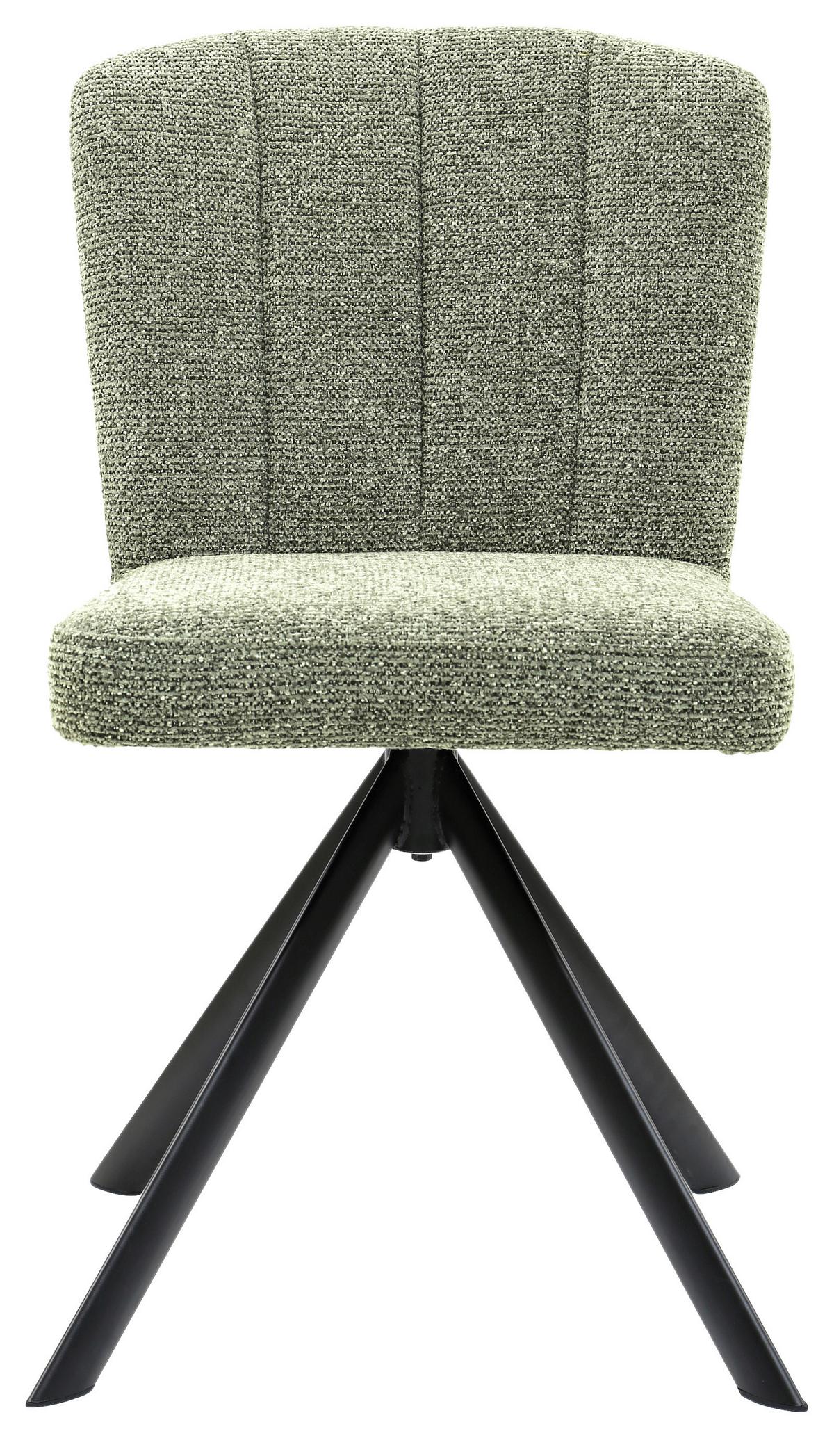 Otočná stolička NORA zelená - čierna/zelená, Modern, kov/drevo (52/87/64cm) - Premium Living