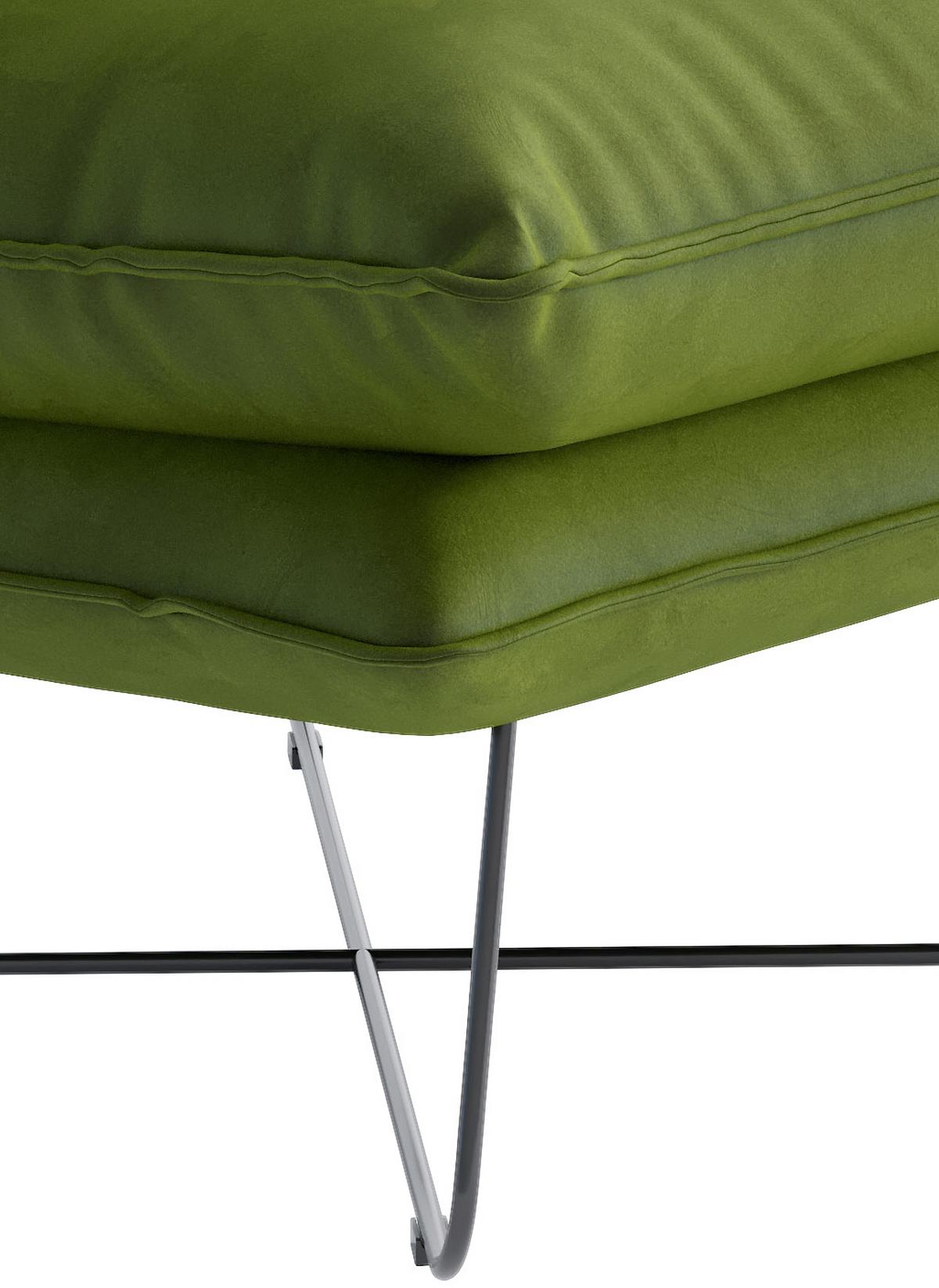 Sessel Skyline - Schwarz/Grün, Design, Textil (72/84/90cm) - Livetastic