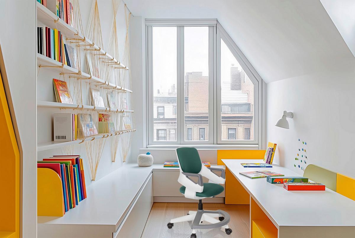 Jugenddrehstuhl Kid Flex Petrol B: 53 cm - Petrol/Weiß, MODERN, Kunststoff/Textil (53/80 - 93/60cm) - MID.YOU