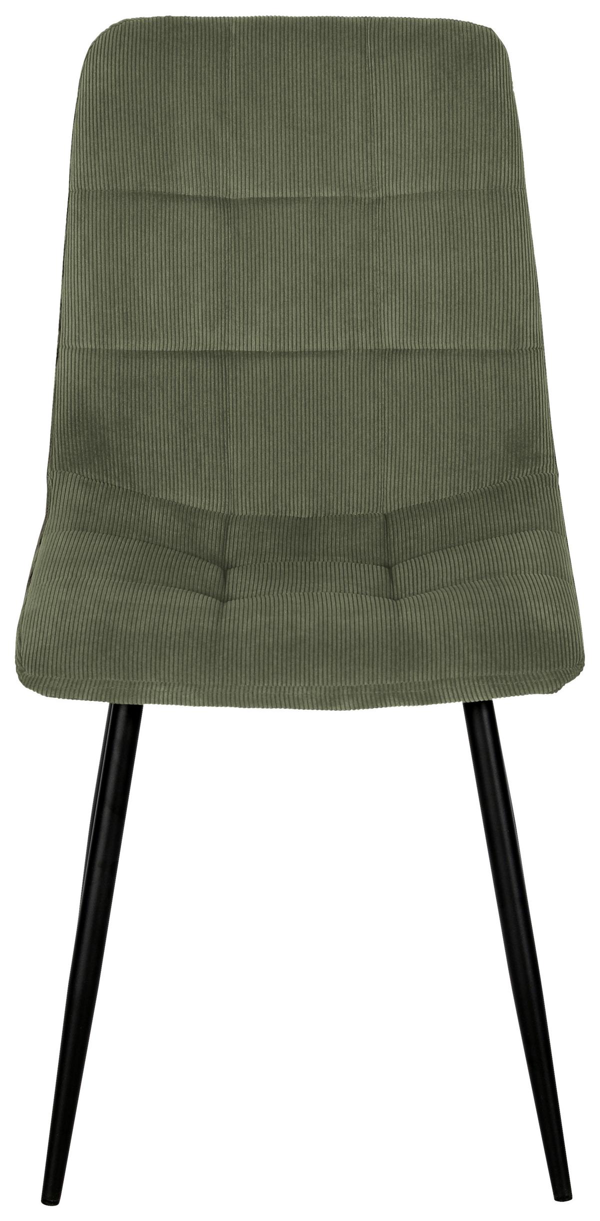 Stolička Nino, zelená - čierna/zelená, Modern, kov/drevo (45/88/54,5cm) - Based
