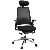 Drehstuhl Bracio Schwarz mit Armlehnen Bis 120 Kg - Silberfarben/Schwarz, Basics, Kunststoff/Textil (62/120/58cm) - MID.YOU