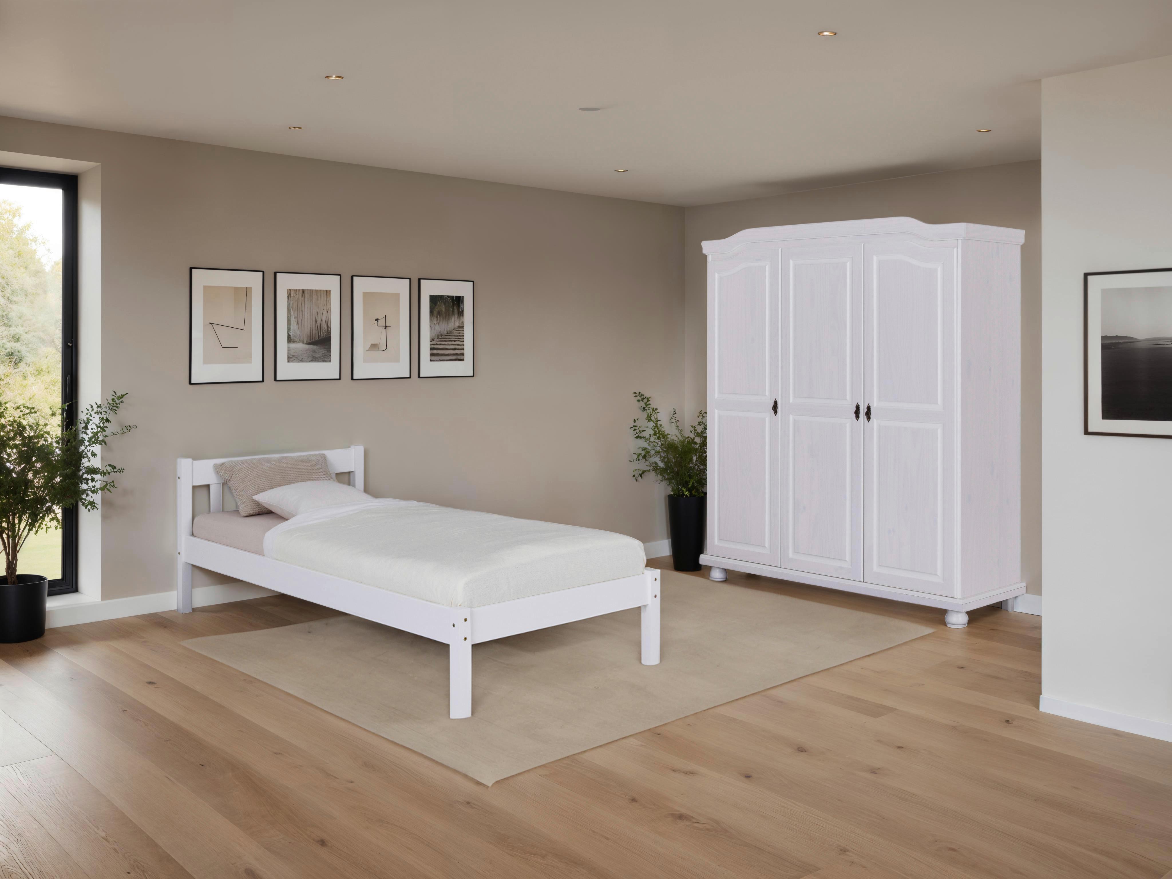 Einzelzimmer Vilmar Bastian Weiß 2-teilig - Weiß, MODERN, Holz - MID.YOU