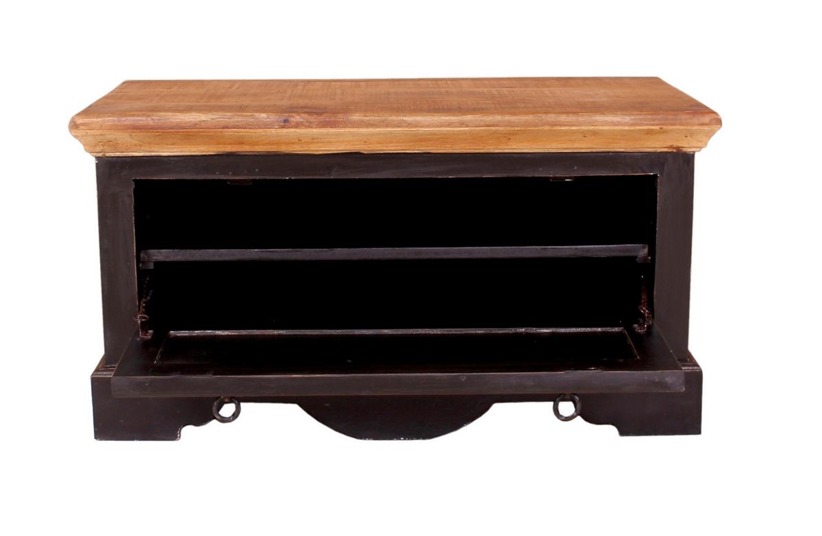 SCHUHSCHRANK Honig/Schwarz B: 85cm - Schwarz/Honig, Design, Holz/Holzwerkstoff (85/45/40cm) - MID.YOU