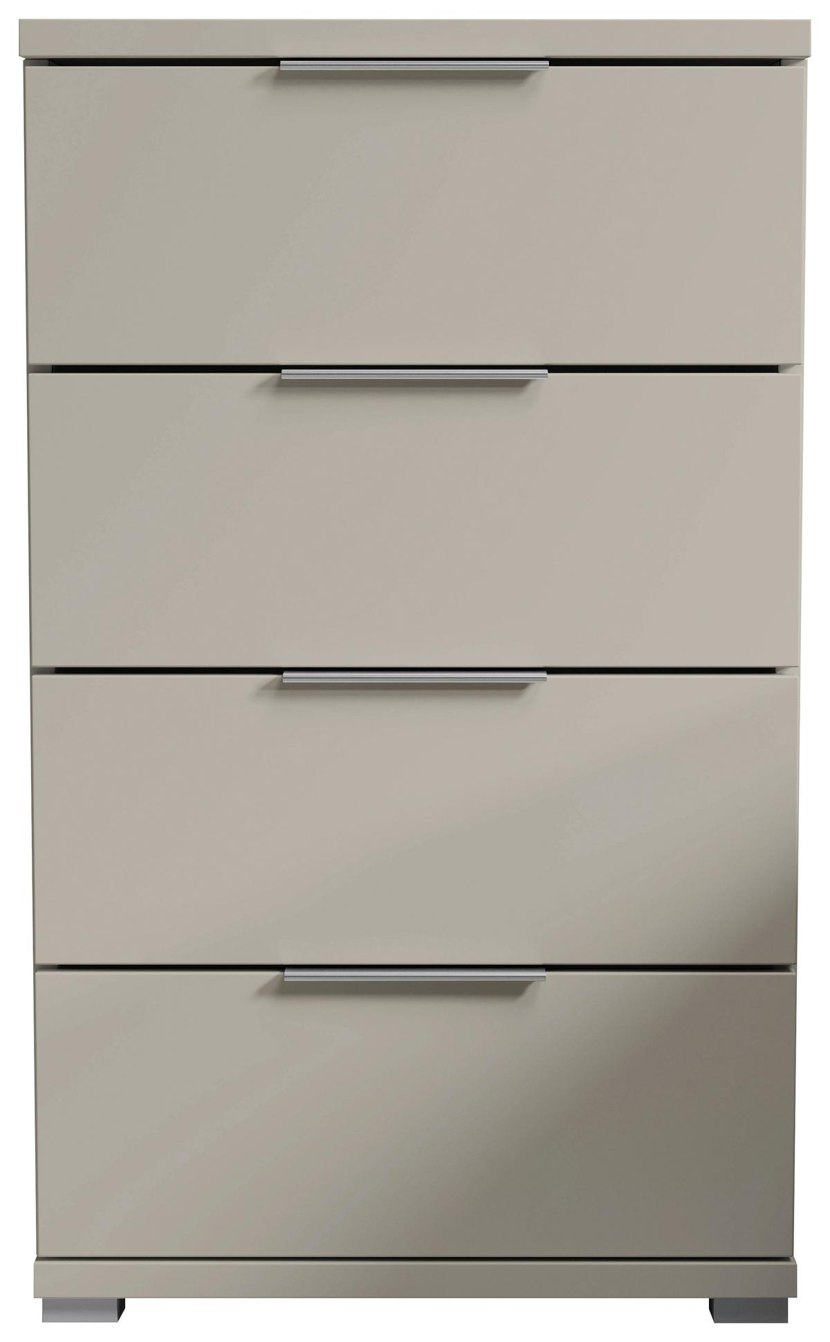 Nachtkästchen Smila 4l K Kaschmir Dekor, B: 46 Cm - Kaschmir/Alufarben, KONVENTIONELL, Holzwerkstoff (46/79/42cm)