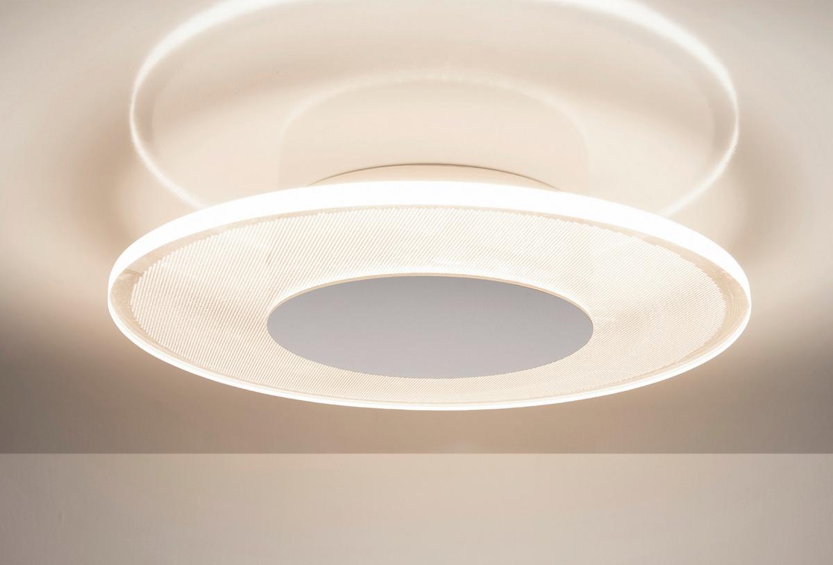 LED-Deckenleuchte Ø 29 cm dimmbar - Weiß, KONVENTIONELL, Kunststoff/Metall (29/5cm) - Näve