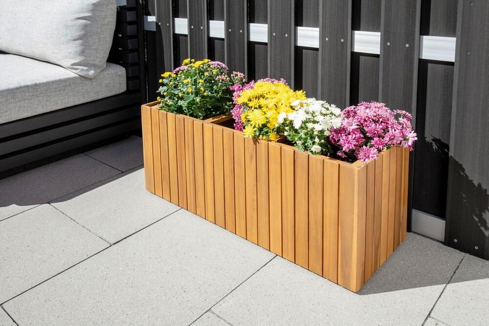 Blumenkasten H: 35 cm, Braun - Mokka, Basics, Holz (84/30/35cm) - Prestige Home