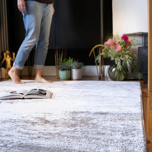 Flachwebteppich My Nevada 340 - Grau, Design, Textil (160/230cm) - Obsession