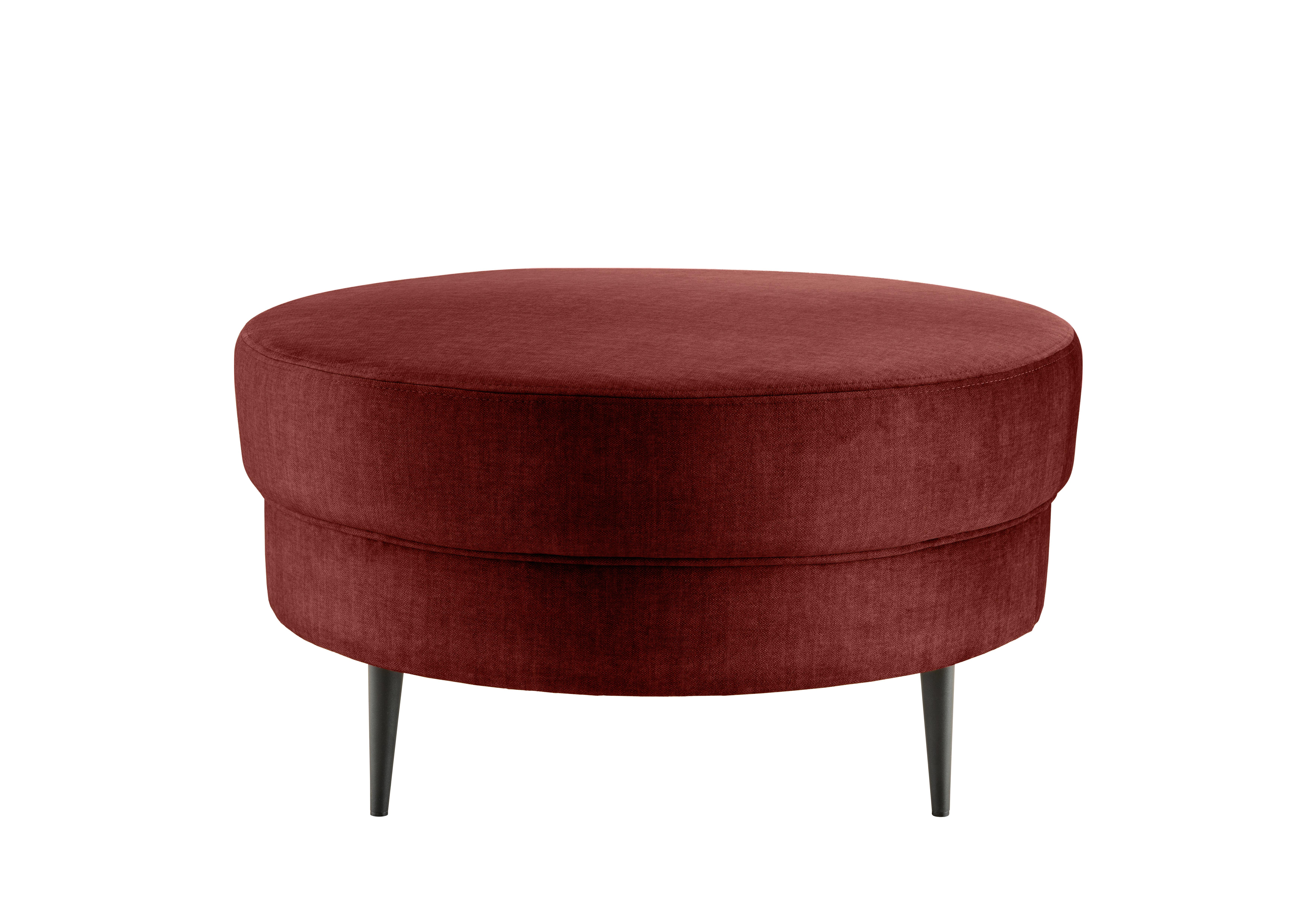 Hocker Pistaccio Koralle Velours, D: 80 cm - Koralle/Schwarz, MODERN, Textil (80/43cm) - Livetastic
