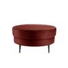 Hocker Pistaccio Koralle Velours, D: 80 cm - Koralle/Schwarz, MODERN, Textil (80/43cm) - Livetastic