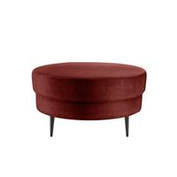 Hocker Pistaccio Koralle Velours, D: 80 cm - Koralle/Schwarz, MODERN, Textil (80/43cm) - Livetastic