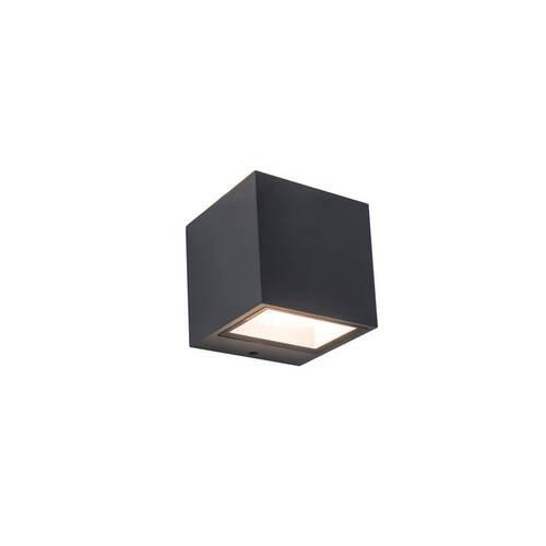 Außenwandleuchte Gemini 9w Glas Aluminium, Wandmontage