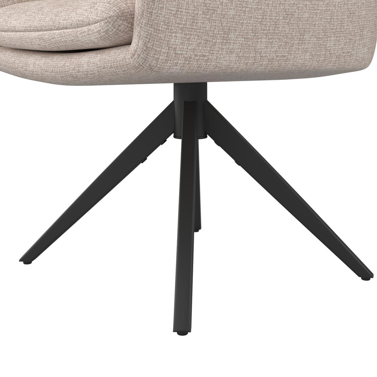 STOLIČKA S PODRÚČKAMI LAURIN - sivohnedá/čierna, Modern, kov/drevo (59/93/63cm) - Bessagi Home