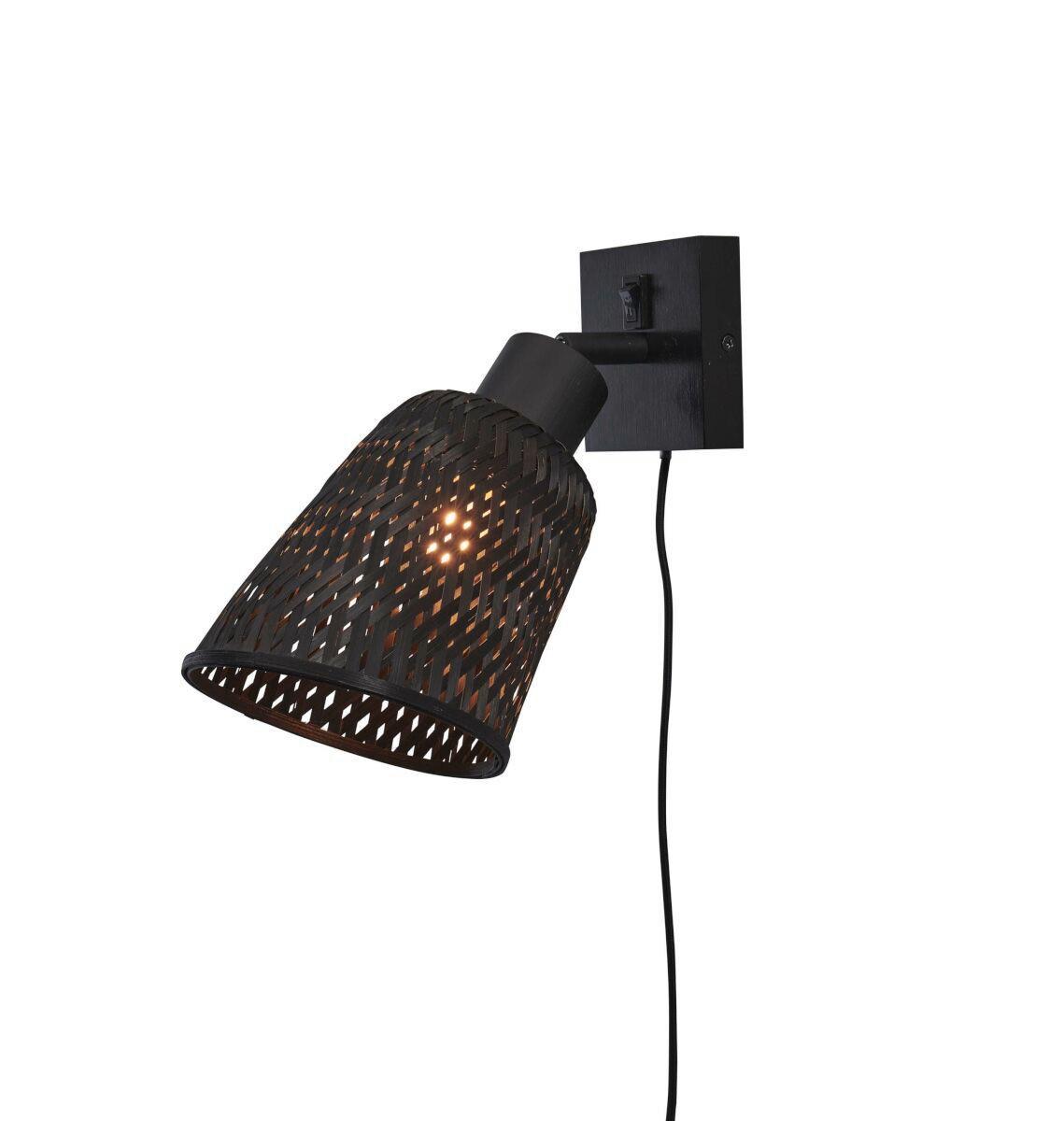 Wandleuchte Java/W/B/15/B - Schwarz, Trend (15/15/22cm) - Good & Mojo