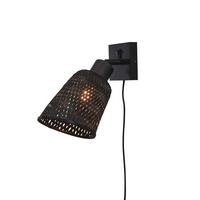 Wandleuchte Java/W/B/15/B - Schwarz, Trend (15/15/22cm) - Good & Mojo
