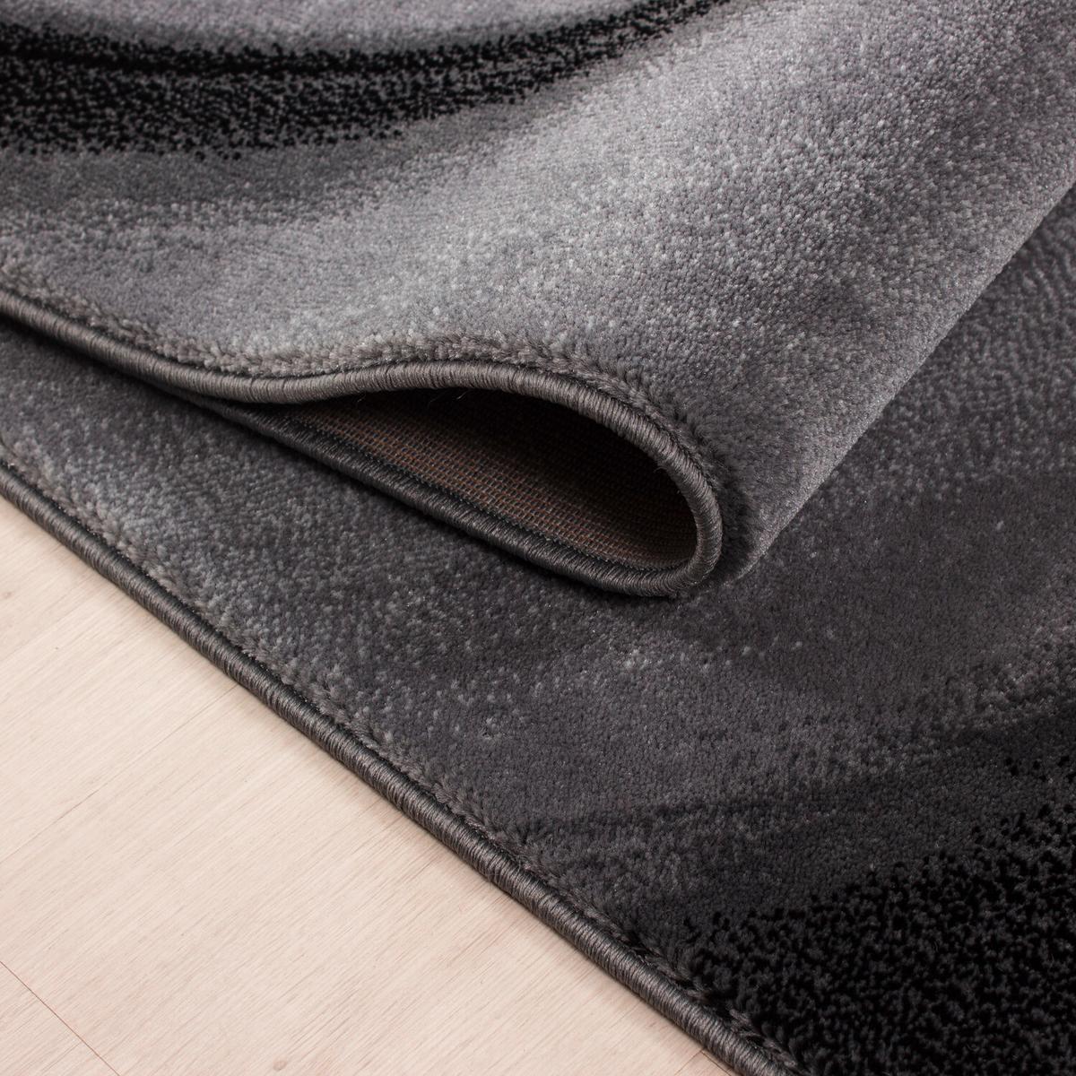 Flachwebteppich Miami - Schwarz, Design, Textil (140/200cm) - Novel