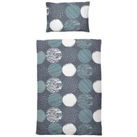 Bettwäsche 140x200 cm Natalia Bunt in verschiedenen Designs - Blau/Beige, KONVENTIONELL, Textil - Ondega