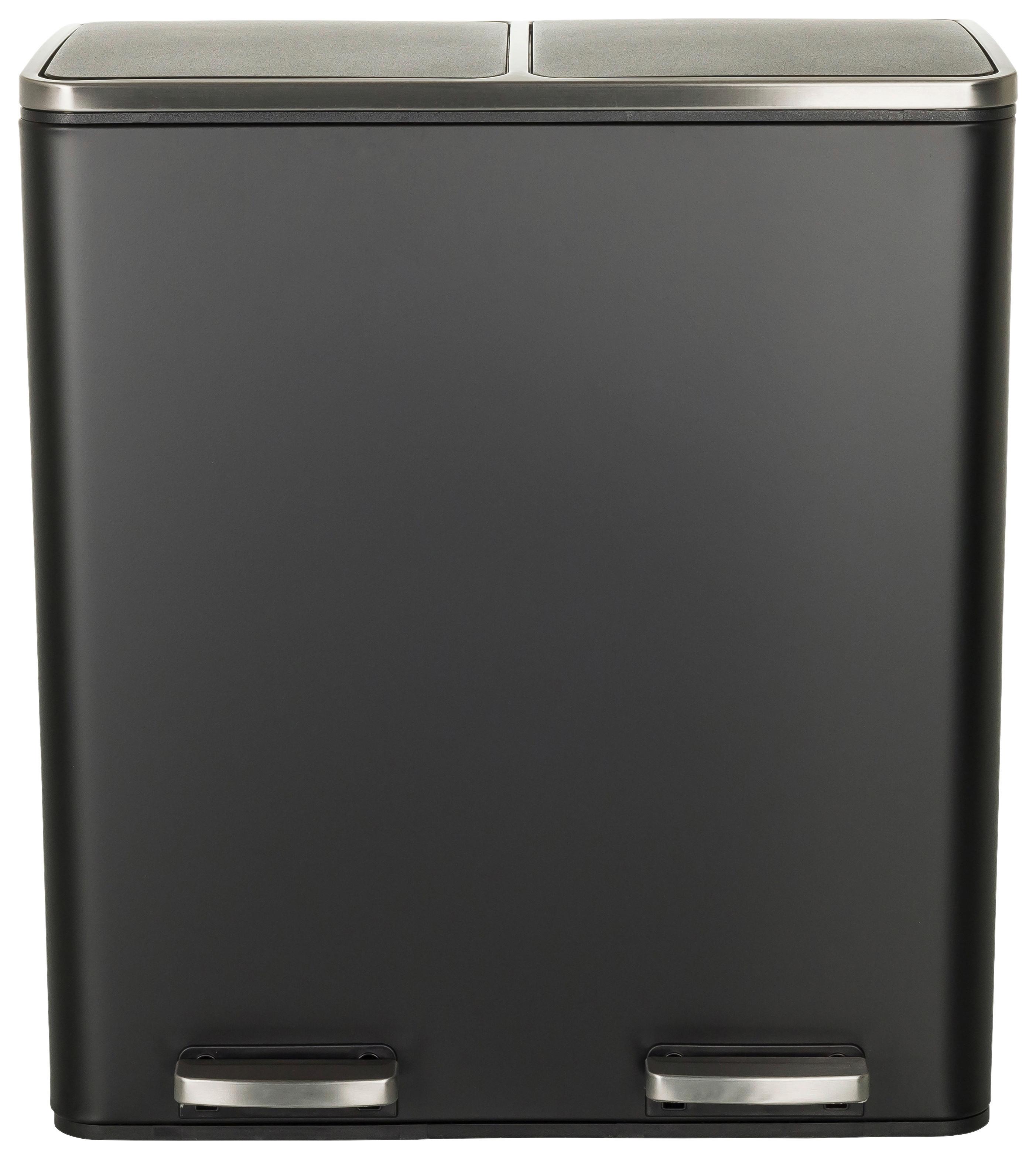 Abfallsammler Clean Xi Schwarz D: 59 cm - Schwarz, MODERN, Metall (59cm) - MID.YOU