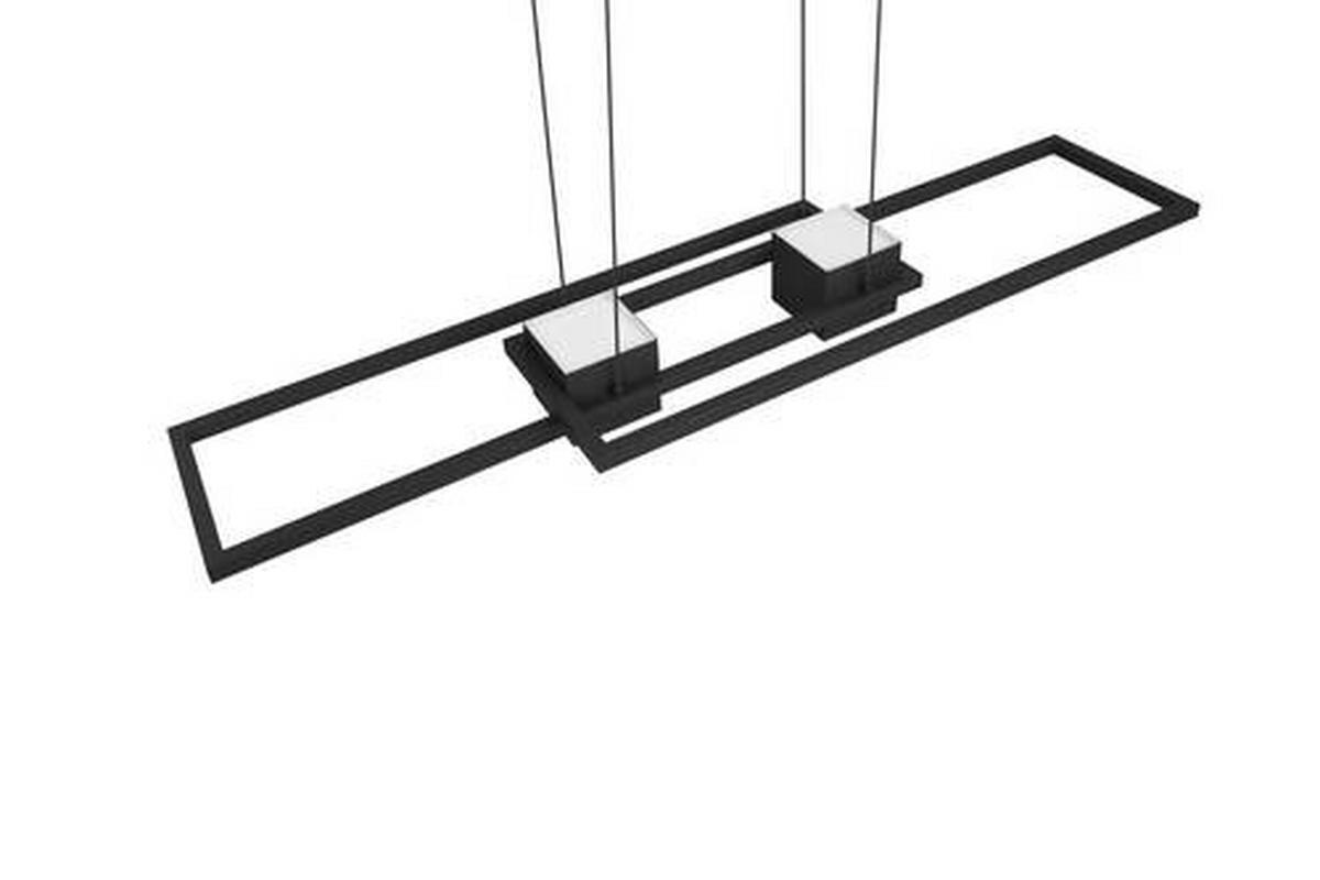LED-Hängeleuchte 347710432 Albany - Schwarz/Alufarben, Design, Metall (100/28/150cm) - Trio Leuchten