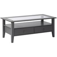 Couchtisch Provence 7 - Grau, Design, Glas/Holz (115/60/45cm) - Livetastic