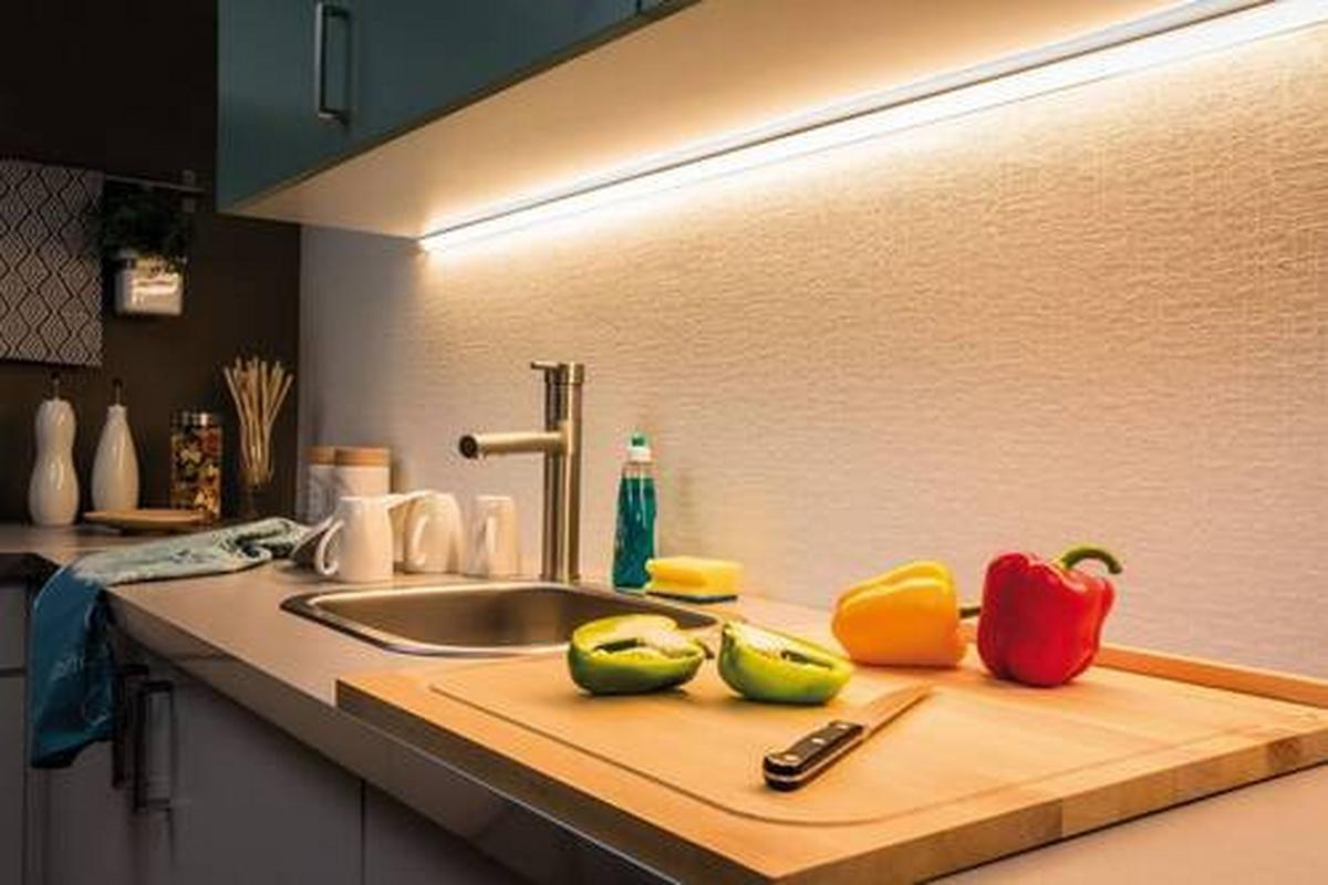 Led-streifen L: 1 M - Silberfarben, Basics, Kunststoff (100cm) - Paulmann