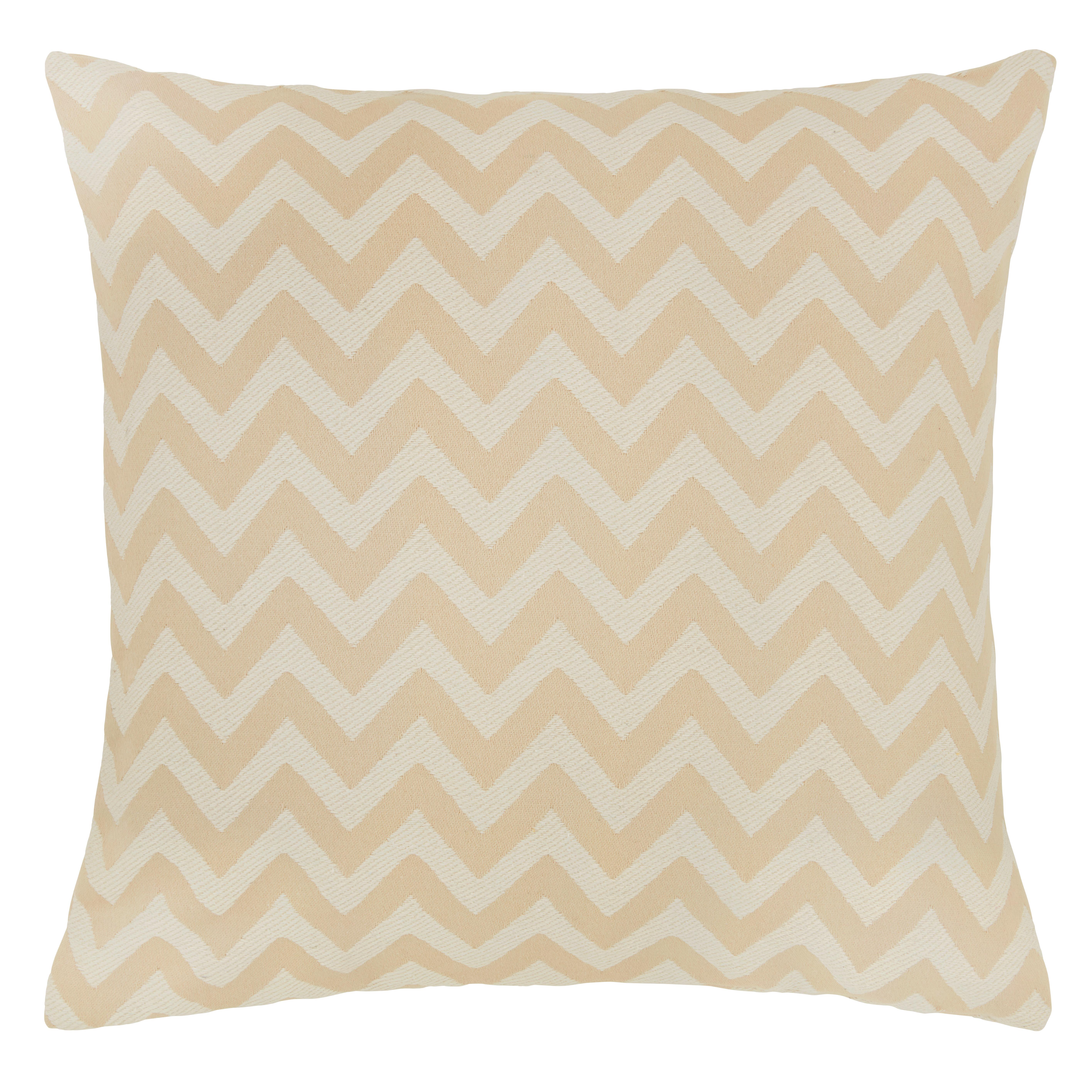 POTAH NA POLŠTÁŘ Zickzack, 48/48cm, šedobílá - přírodní barvy, Basics, textil (48/48cm) - Premium Living