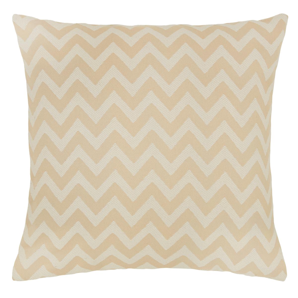 POTAH NA POLŠTÁŘ Zickzack, 48/48cm, šedobílá - přírodní barvy, Basics, textil (48/48cm) - Premium Living