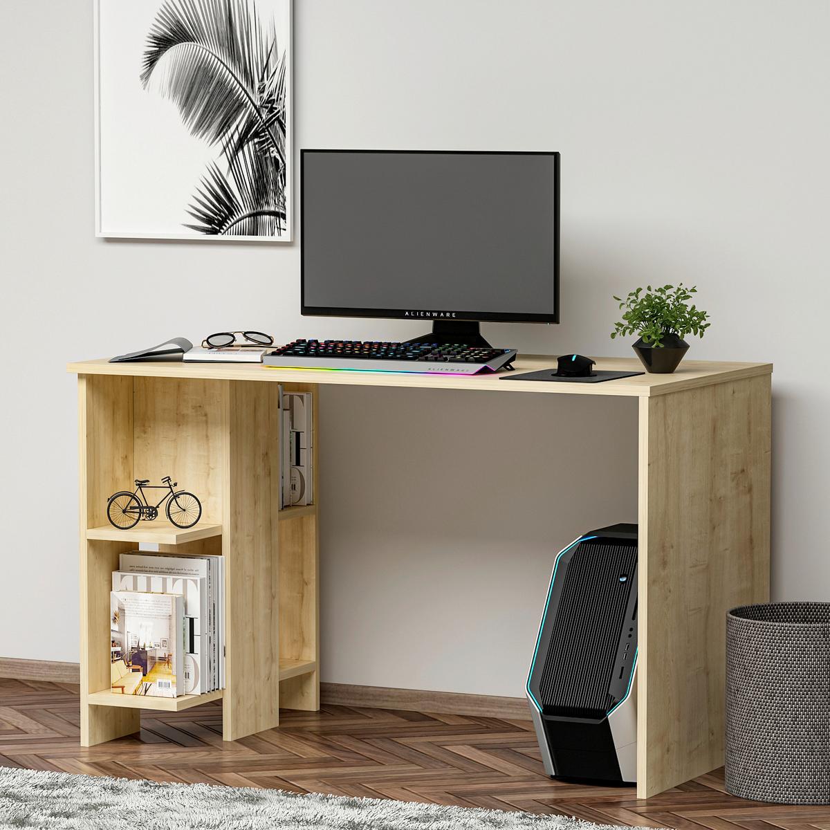 Schreibtisch Alya Eiche Dekor L: 120cm - Eichefarben, Design, Holzwerkstoff (120/60/73cm) - Livetastic