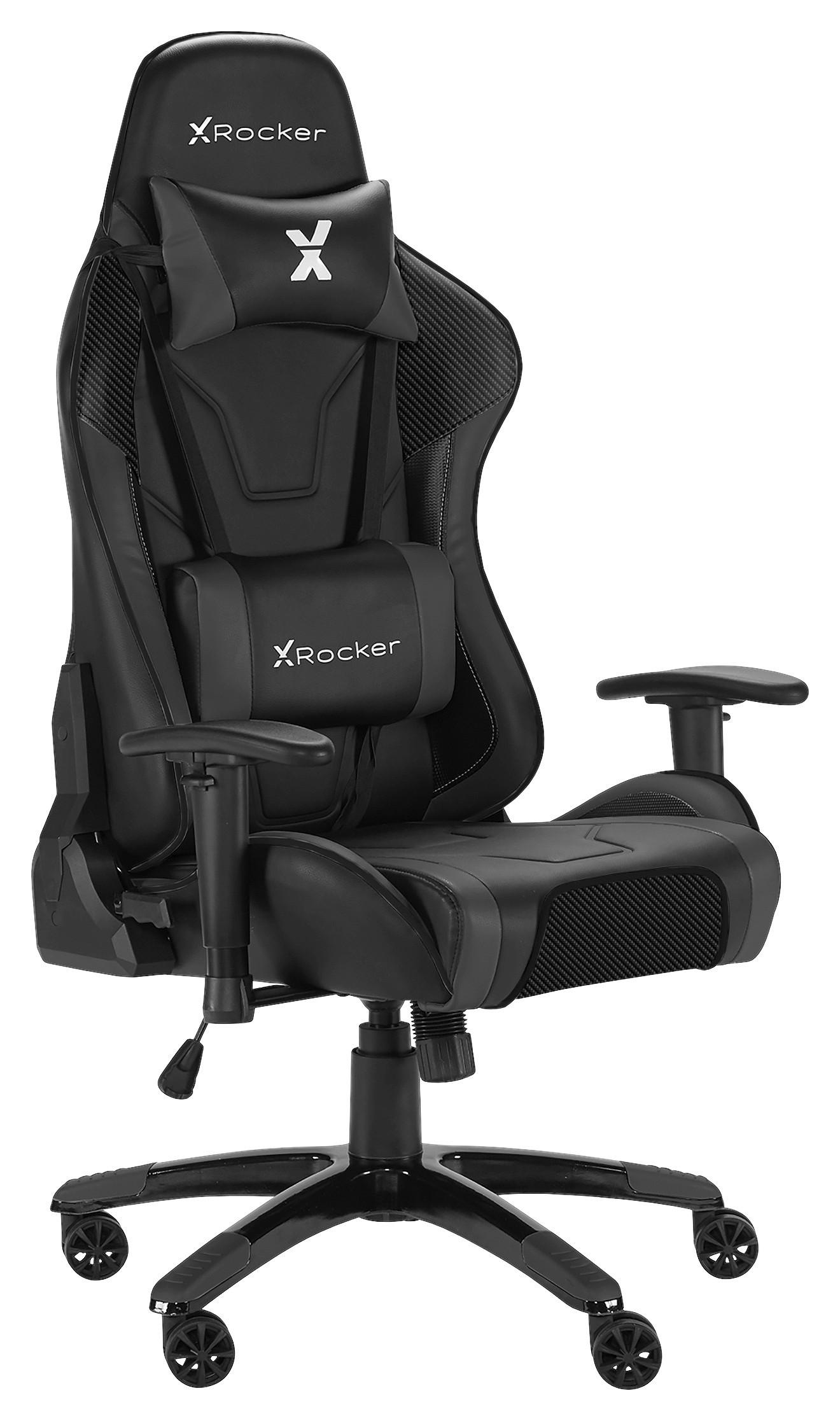 Gamingstuhl Agility Esports - Schwarz, MODERN, Kunststoff/Textil (59,9/122/66cm) - X Rocker