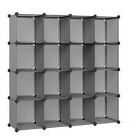 Regalkombination B: 153 Cm, Grau - Schwarz/Grau, Basics, Kunststoff/Metall (153/153/31cm) - Boxxx