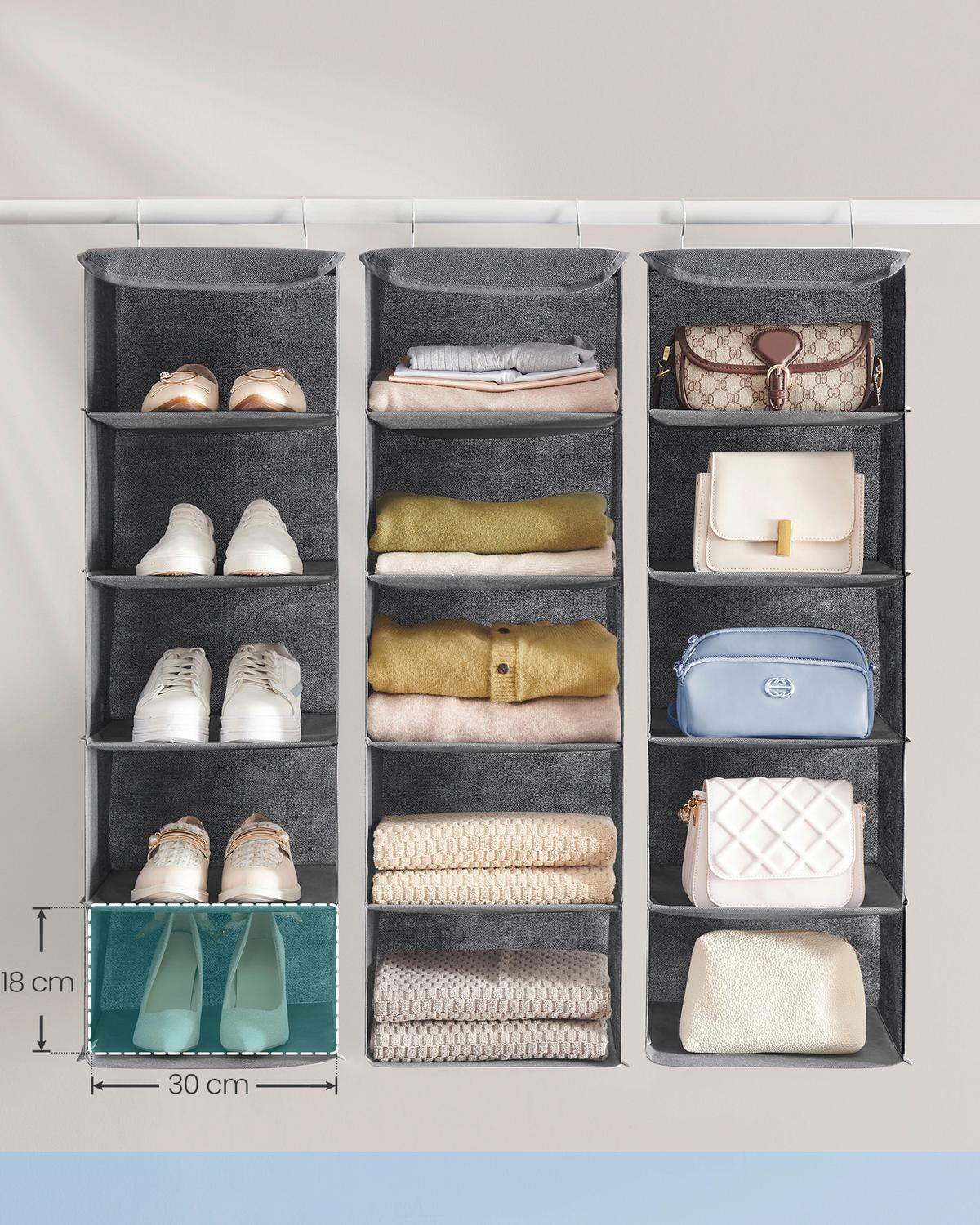 Organizer Grau BxHxT: 30x90x30 cm - Grau, Basics, Karton/Holz (30/90/30cm)