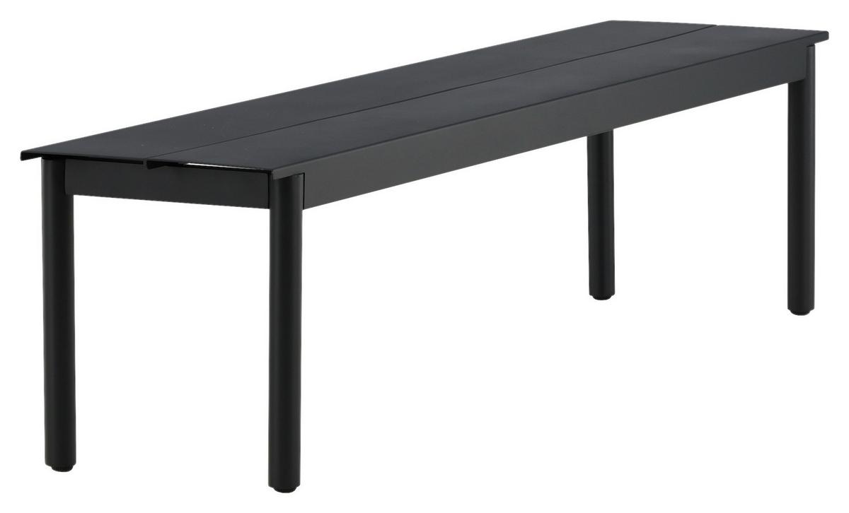 Gartenbank Modena - Schwarz, KONVENTIONELL, Metall (180/35/40cm) - Gardenson