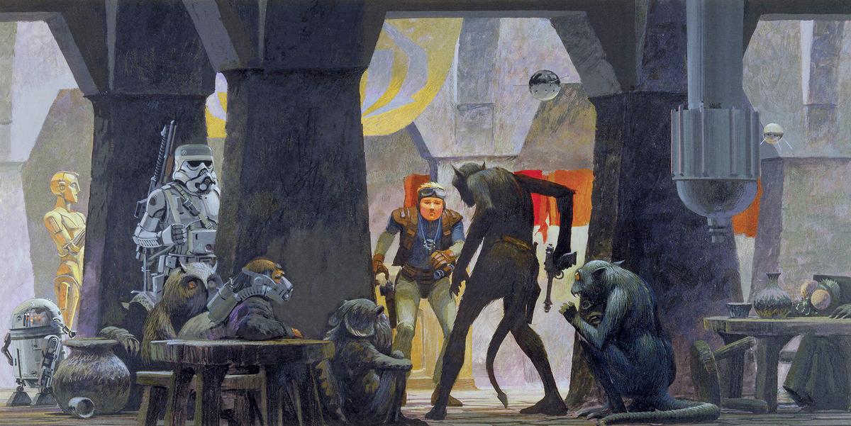 Fototapete Star Wars Mos Eisley Streets - Multicolor, Trend, Textil (500/250cm)