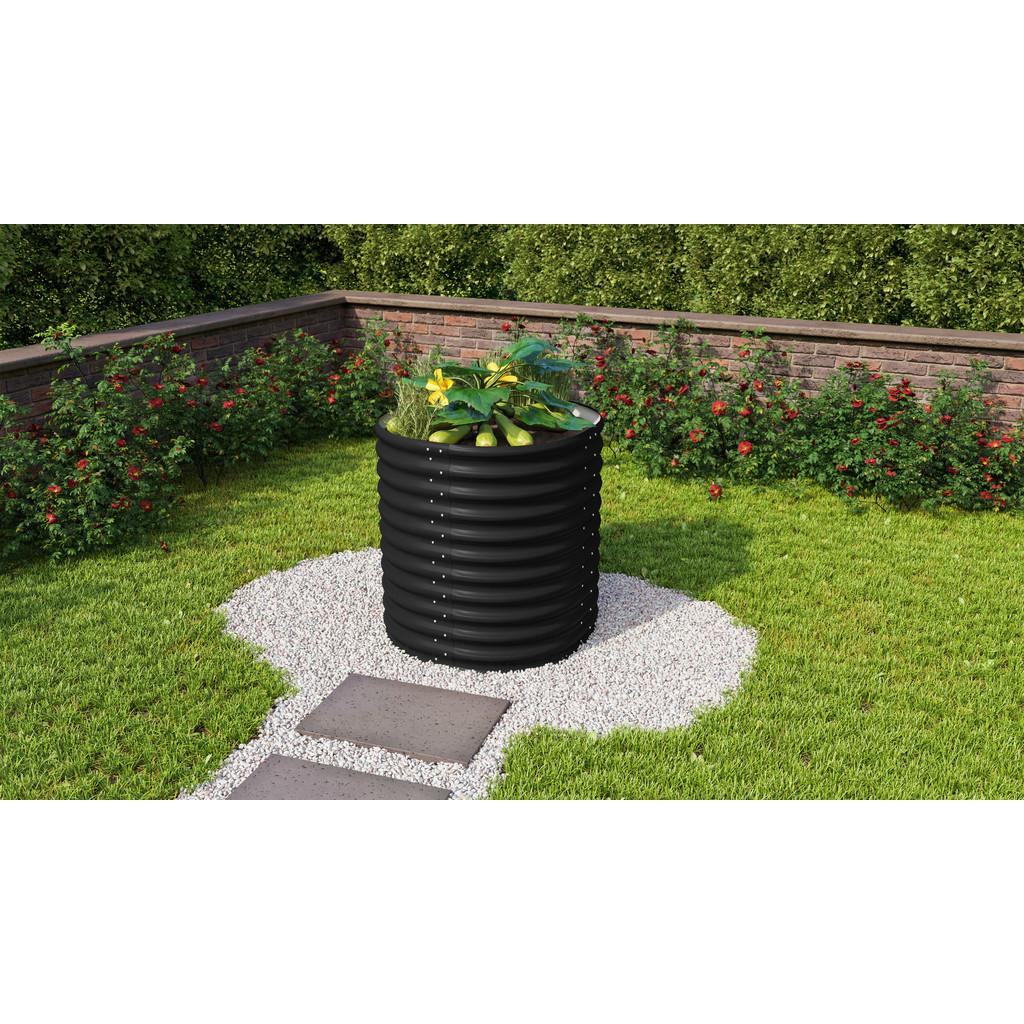 Hochbeet Stahl Vita Rund 82,1x85,8x82,1 cm schwarz
