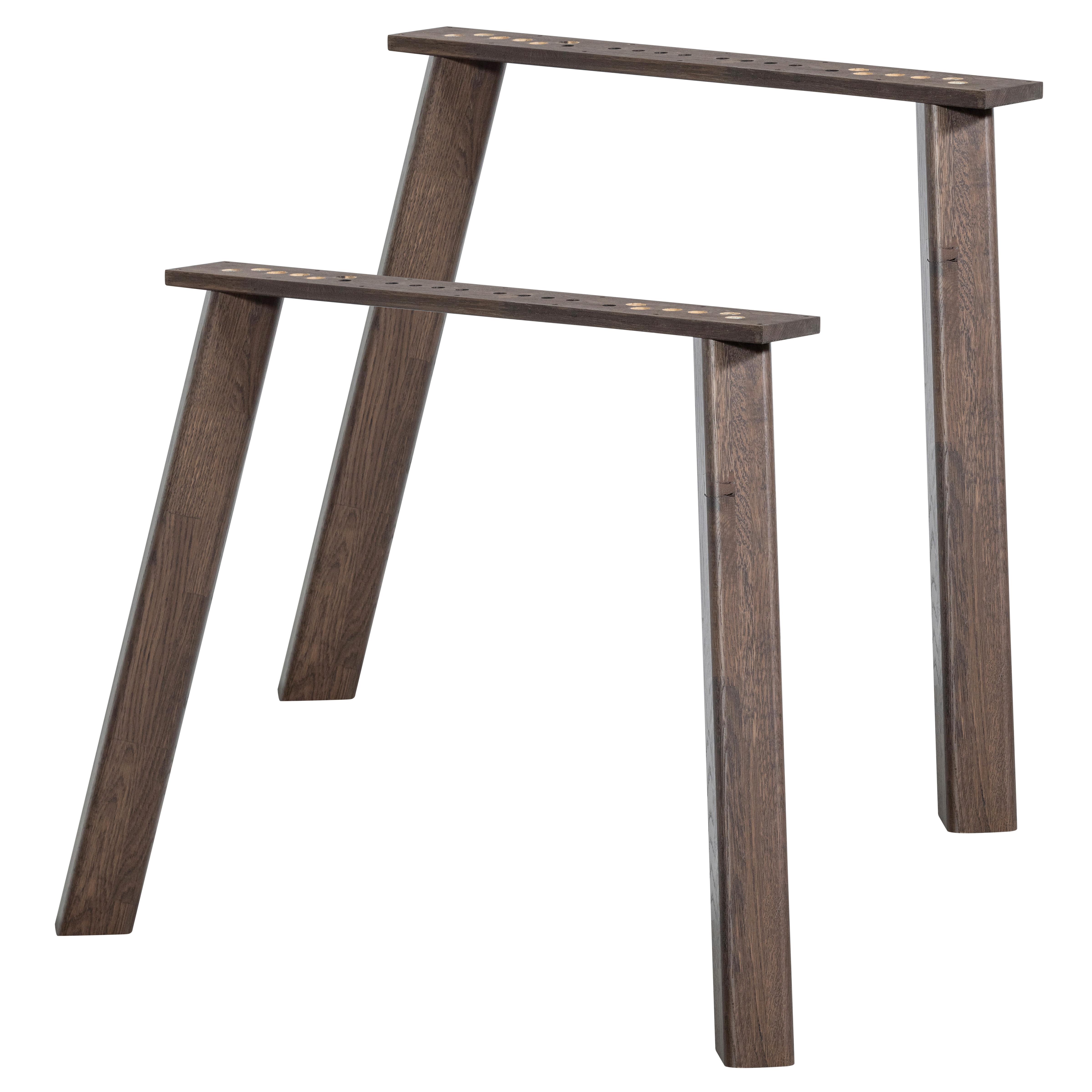 TISCHGESTELL Tablo Braun B: 79cm - Braun, MODERN, Holz (79/73/11cm) - Livetastic