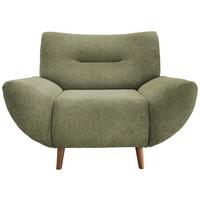 Sessel Drago Grün B/H/T: 111/81/90 cm - Wildeiche/Grün, MODERN, Holz/Textil (111/81/90cm) - MID.YOU