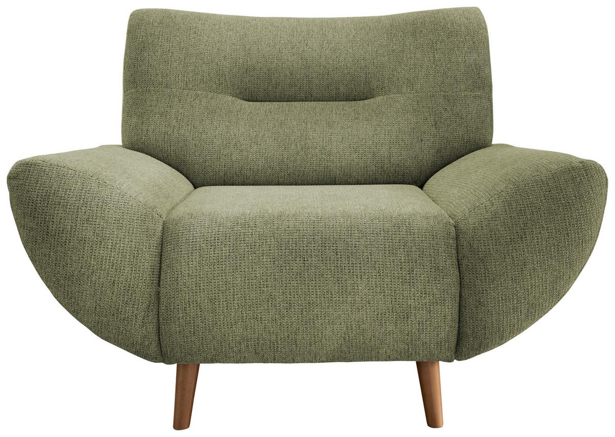 Sessel Drago Grün B/H/T: 111/81/90 cm - Wildeiche/Grün, MODERN, Holz/Textil (111/81/90cm) - MID.YOU