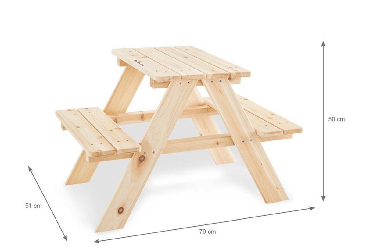 Kindersitzgruppe natur - Naturfarben, Basics, Holz (51/79/50cm) - Pinolino